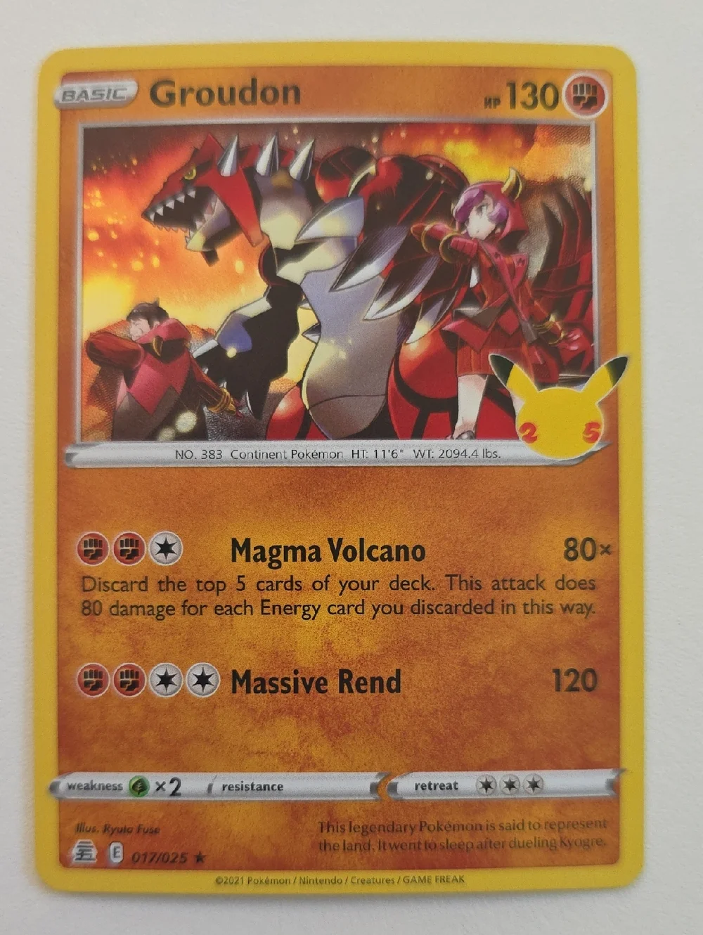 Pokemon Groudon Card